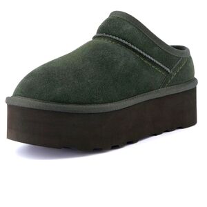 CUSHIONAIRE Women's Huggy Genuine Suede Platform